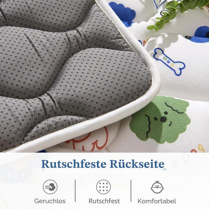 Krabbelmatte Baby – Grosse Spielmatte 150x180cm, Faltbar &amp; Rutschfest für Innen und Aussen – Ideal a