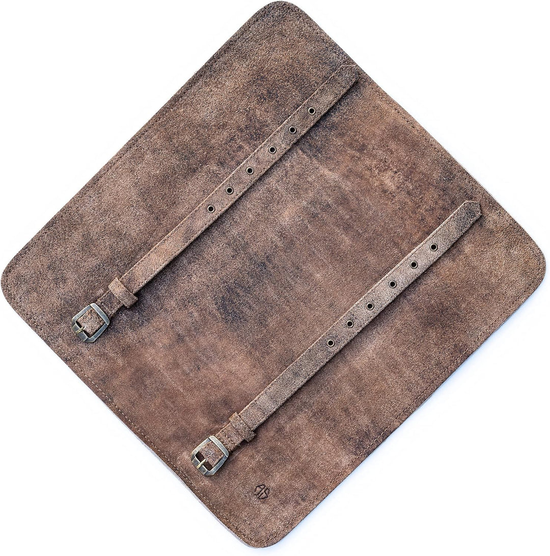 Angus Stoke Messertasche Leder für Köche - Echt-Leder Kochmesserrolle gross – Messer Tasche Kochmess