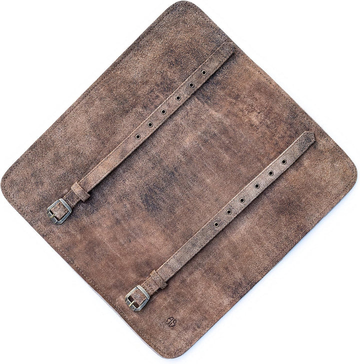 Angus Stoke Messertasche Leder für Köche - Echt-Leder Kochmesserrolle gross – Messer Tasche Kochmess