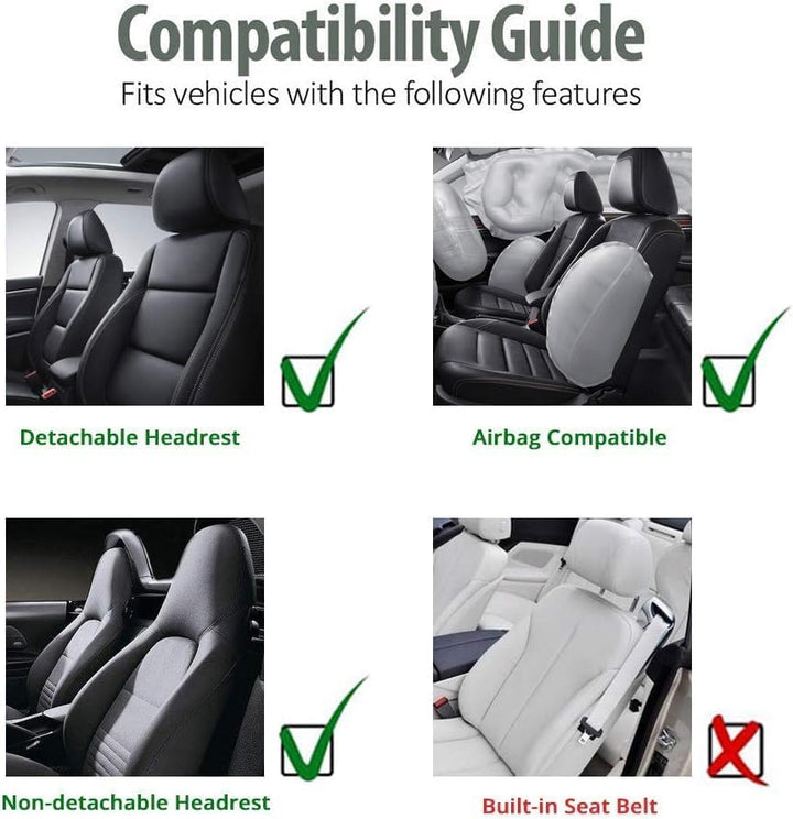 TOYOUN Klassisch Autositzbezüge Vordersitze Highback Sitzbezüge Auto Vordersitze 2er Universal Schon