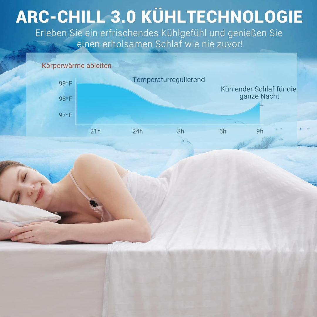 Elegear Kühldecke Sommerdecke - Japanische Arc-Chill 3.0 Kühlfasern Q-Max>0,5 doppelseitige Selbstkü