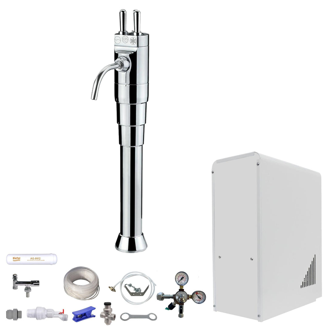 Tafelwasseranlage 10 L/h – BieTal® Wasserspender mit Sprudelwasserfunktion, Festwasseranschluss, gek