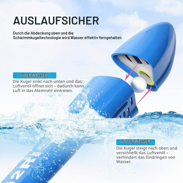 G2RISE® Schnorchelmaske, Tauchmaske, Faltbare CO2-sichere Schnorchel Vollmaske mit Kameraposition fü
