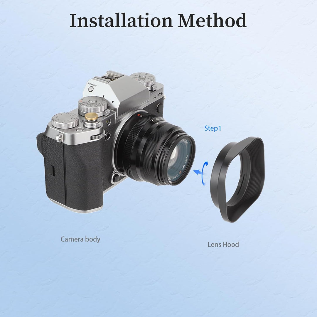 Haoge LH-X30M Gegenlichtblende aus Metall, quadratisch, für Fujifilm Fujinon XF 30 mm F2.8 R LM WR M