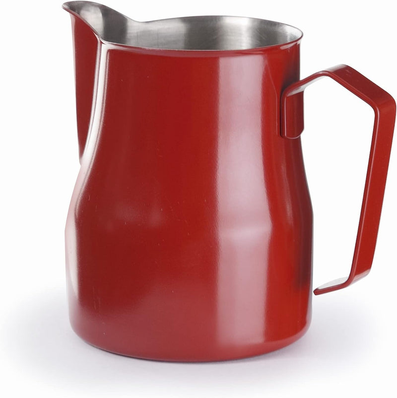 Lacor 58250 Milchkännchen für Baristas, Edelstahl 18/10, 0,5 l, Rot, Rot