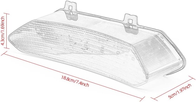 evomosa Motorrad Bremsrücklicht Rücklicht Rotes Licht Bremsleuchte für Motorrad ATV Raptor 700R YFZ4
