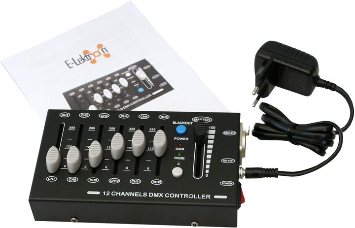 E-Lektron C-12 mni DMX Controller 12-Kanal Licht Steuerpult Lichtsteuerung