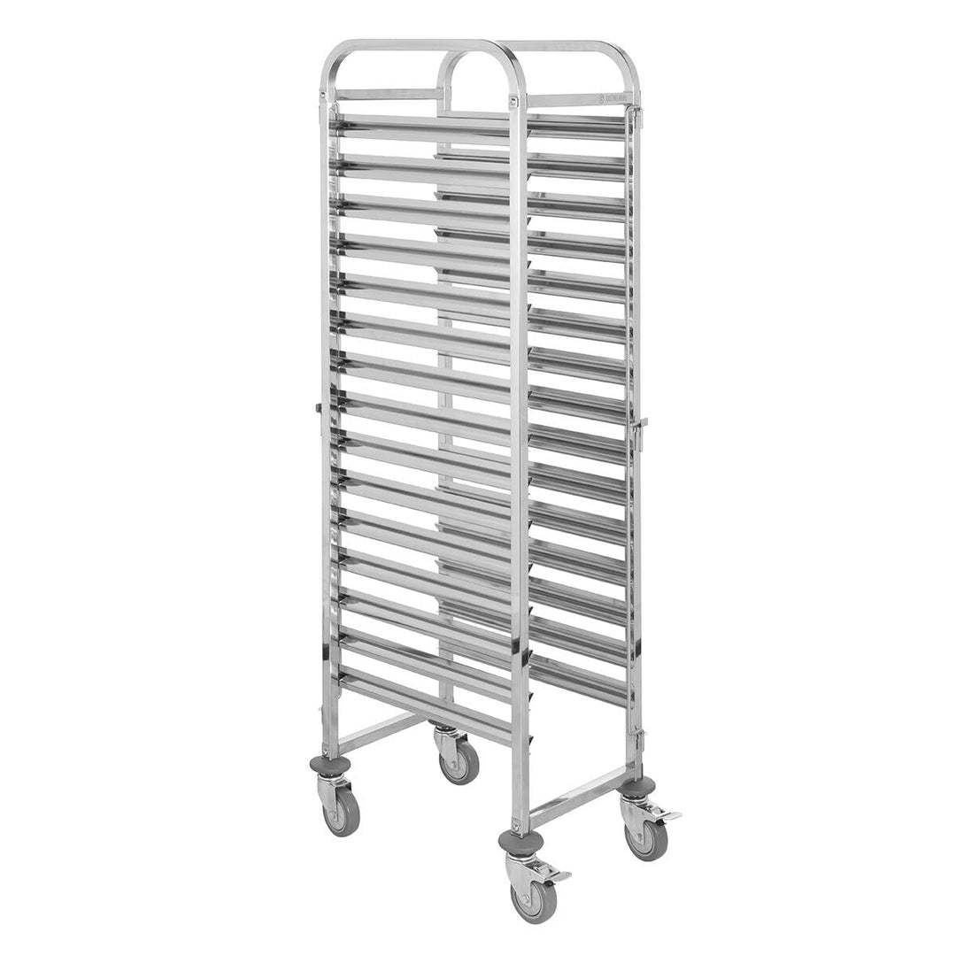 GastroHero Regalwagen ECO 15 Etagen EN 40x60 Tablettwagen Edelstahl Transportwagen Gastronomie Gross