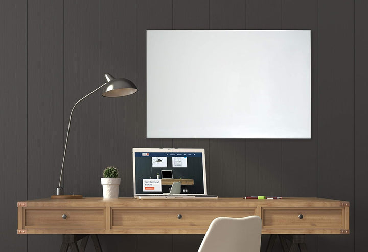 DESQ Whiteboard Ultradünnen Aluminium Rahmen - 45 x 60 cm, Magnethaftend, Frei schwebender 3D-Look 4