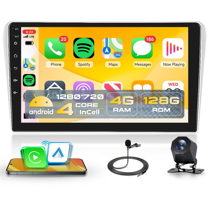 4G+128G Wireless Carplay Android Autoradio für Toyota Avensis 2003-2009 9 Zoll Incell Touchscreen Au