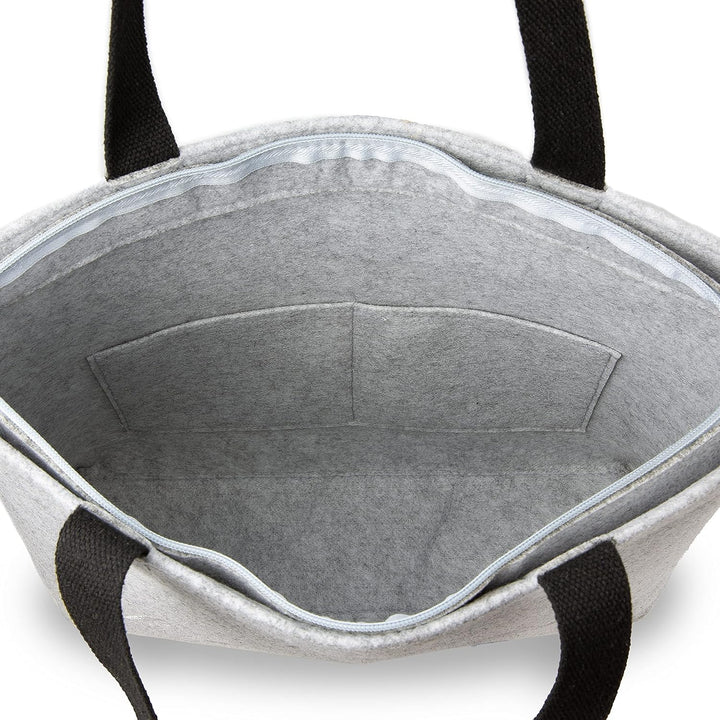 Shopping-Bag aus Filz, grosse magnetisch oder mit Reissverschluss verschliessbare Einkaufs-Tasche mi