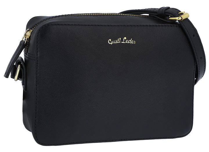 Gusti Umhängetasche Leder - Almina Damen Handtasche Schultertasche Crossbody bag Ledertasche Vintage