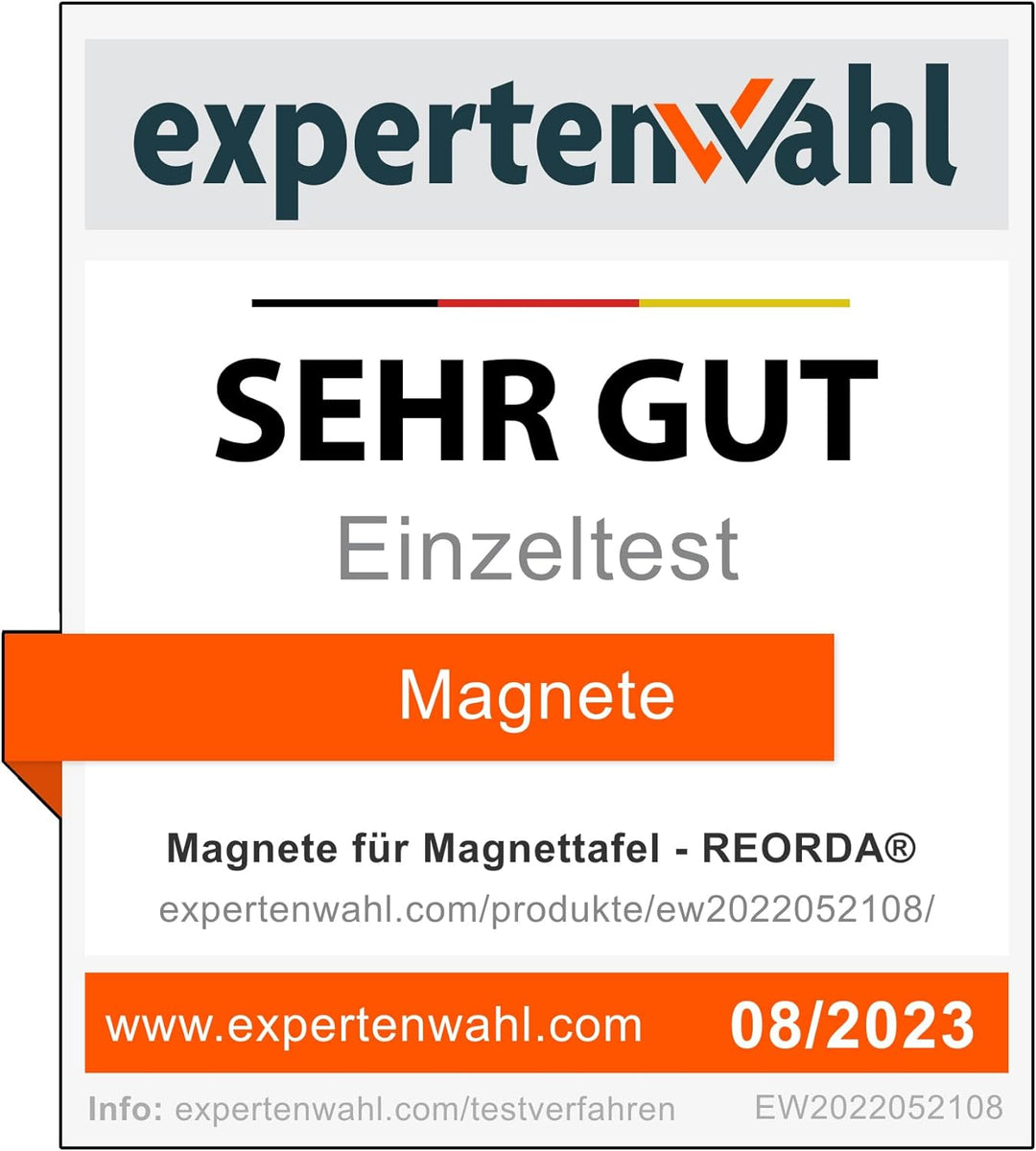 REORDA Magnete für Magnettafel stark - 225x Starke Magnete für Whiteboard, Pinnwand, als Kühlschrank