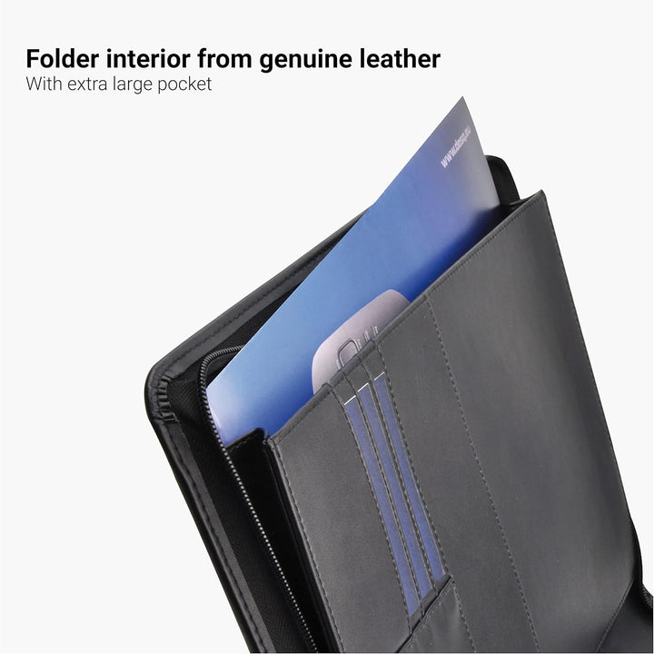 Desq Leder A4-Schreibmappe Umlaufender Reissverschluss Dutch Design