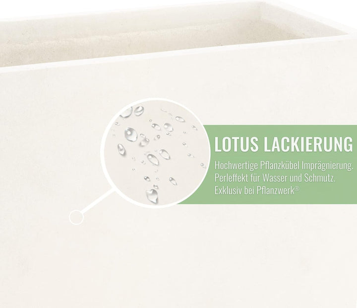 Pflanzwerk® Pflanzkübel TUB Sand 45x100x45cm *Frostbeständiger Blumenkübel* *UV-Schutz* *Qualitätswa