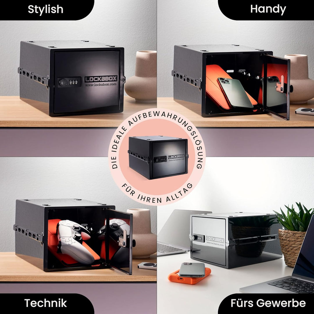 Lockabox One™ | Kompakte Abschliessbare Box aus Polycarbonat mit Zahlenschloss für mehr Sicherheit z