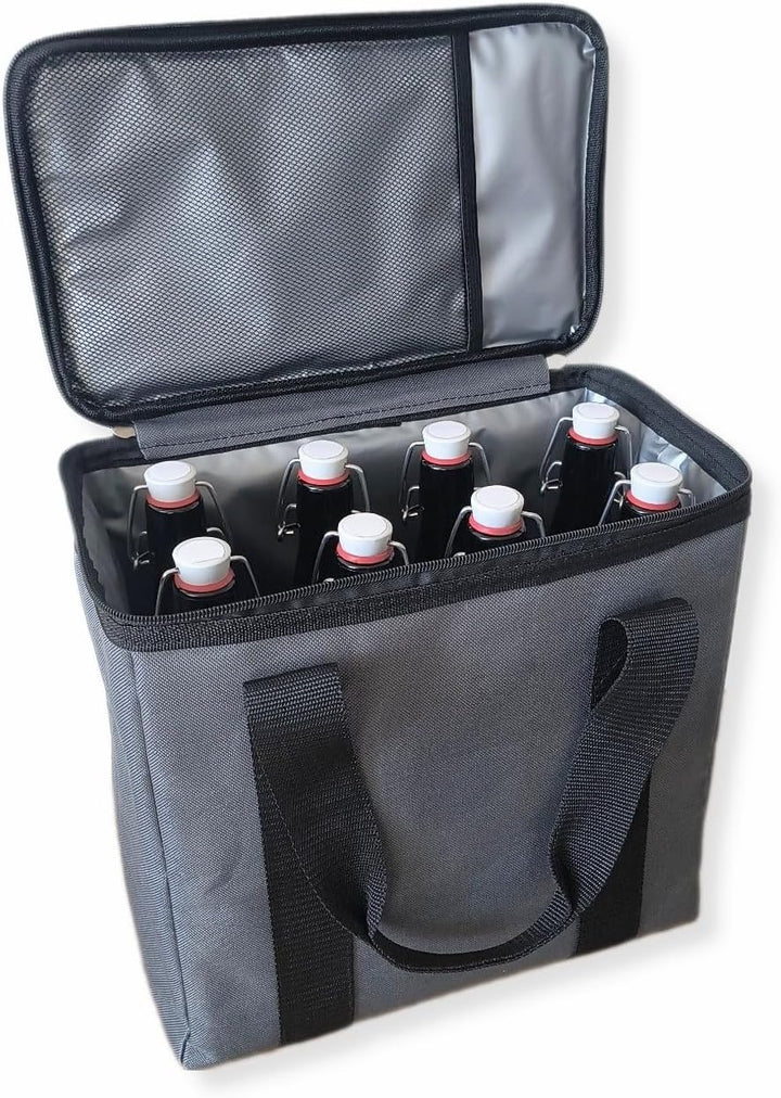Bier Kühltasche - mit Trenneinsatz für Bierflaschen - Männerhandtasche