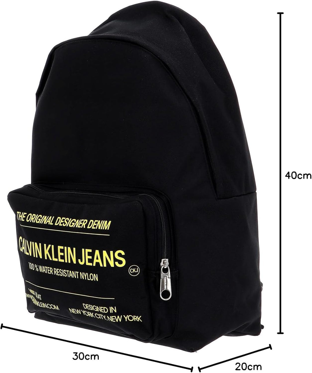 Calvin Klein CKJ Sport Essential Campus Backpack Black with Industrial Print