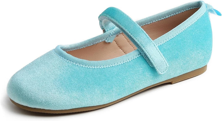 Feversole Girls Cute Belt Dress, Mädchen süsses Kleid Mary Jane Schuhe weiche Party Urlaub Ballerina