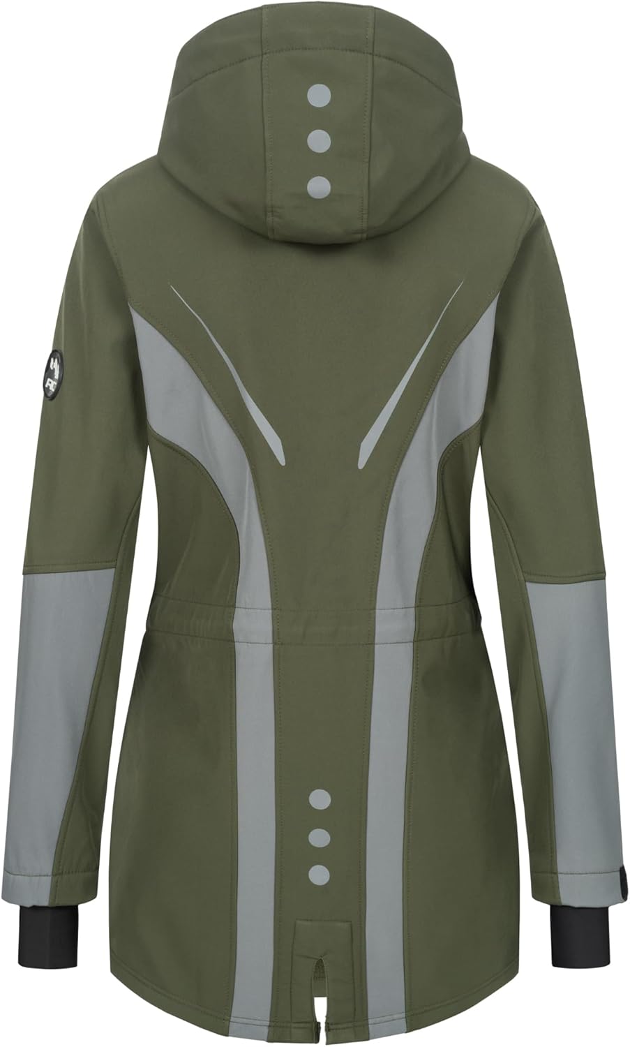Damen Softshell Jacke Mantel D-492, Dunkelgrün