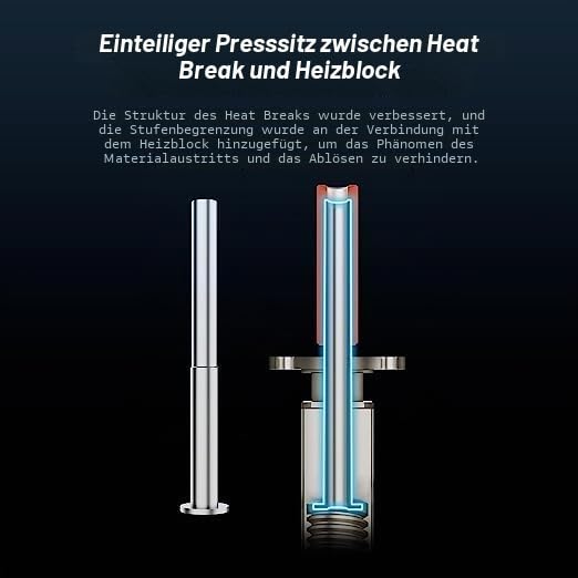Upgrade TZ2.0 Bimetall Heatbreak Hotend w/überzogener Kupfer Heizblock Silikon Socke Hohe Temperatur