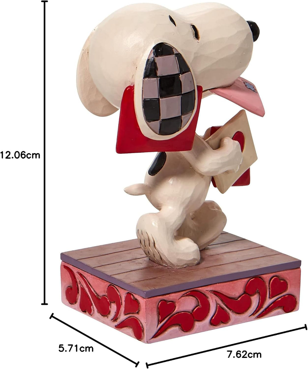 Enesco Jim Shore Peanuts Snoopy Holding Valentines Figur, 11,9 cm, mehrfarbig