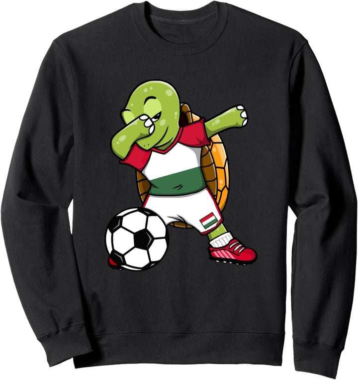 Dab Schildkröte Ungarn Fussball Mannschaft Ungarische Flagge Sweatshirt