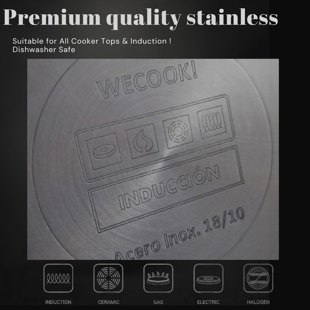 CAZUELA con tapa de acero INOX 24cm, WECOOK! PRO PRO 24 cm, PRO 24 cm