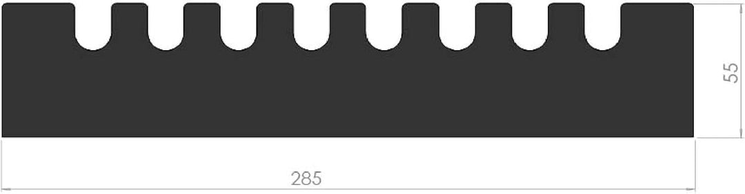 Kaminrost/Stehrost 285 x 55 x 4 mm passend für Caminos Saturn ** Kaminöfen inkl. Modellübersicht - A