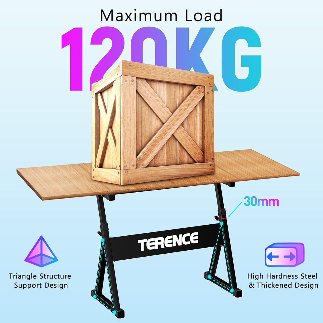 TERENCE Piano Keyboard Ständer Z-Stil Klavierständer Verstellbar 7-stufig einstellbar Höhe 57-80cm H