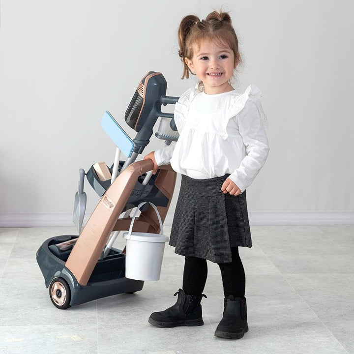 Smoby Spielzeug Putzwagen mit Handstaubsauger und Zubehör.