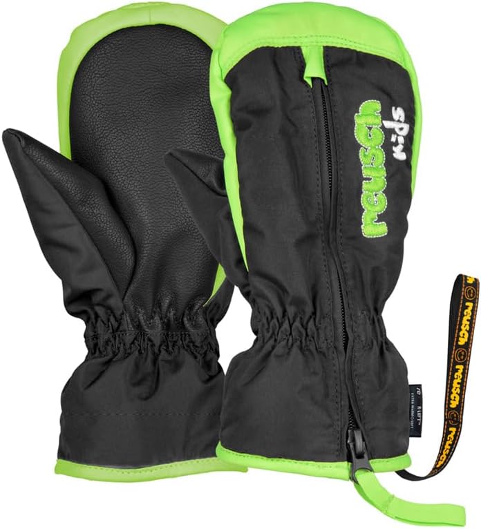 Reusch Unisex Baby Ben Mitten Handschuhe black/Neon green I, black/Neon green I