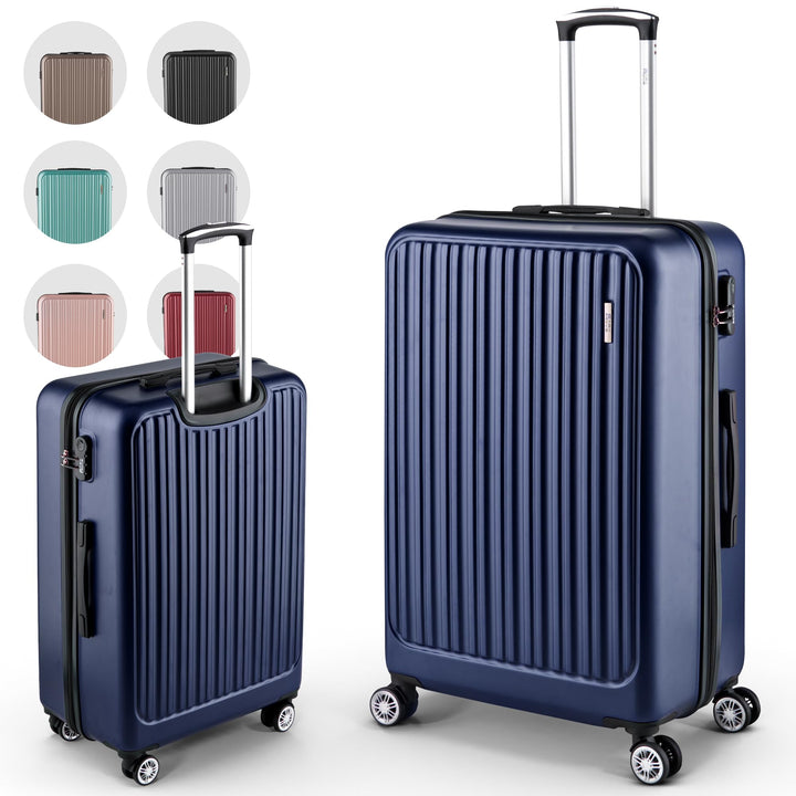 ABS Hartschalenkoffer - Ergonomisch & Sicher - Mittelgrosser Trolley Koffer mit 360° Rädern, Zahlen-