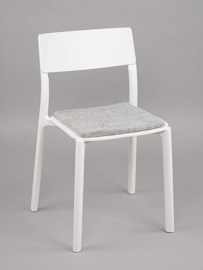 myfelt Flache Filz Sitzauflage, Filz Stuhlauflage - Carl - quadratisch, 36x36 cm, Beige Grau Meliert