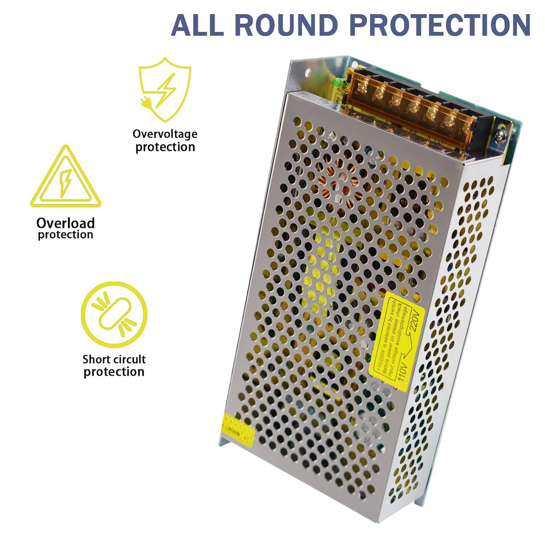 Weishuo 12V 10A Schaltnetzteil 120W Netzteil Transformator Driver Adapter für Überwachungskamera, LE