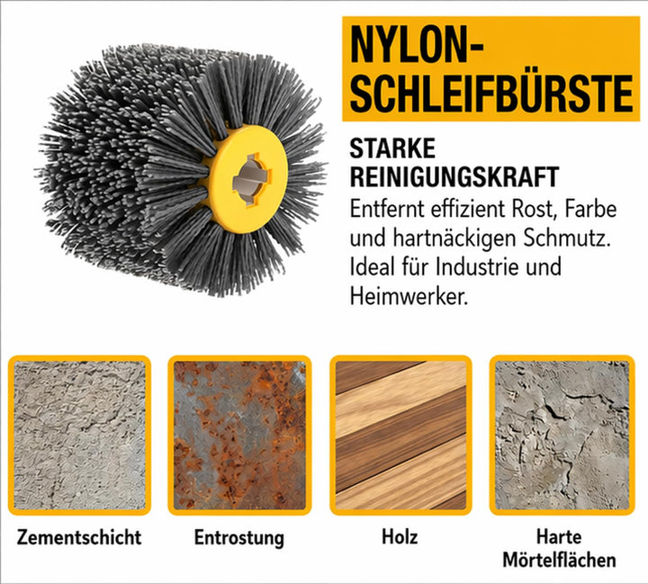 Nylonbürste , 120 Körnung Schleifbürsten, Körnung Nylonbürste, Polierbürste zum Holzverarbeitung, Gr