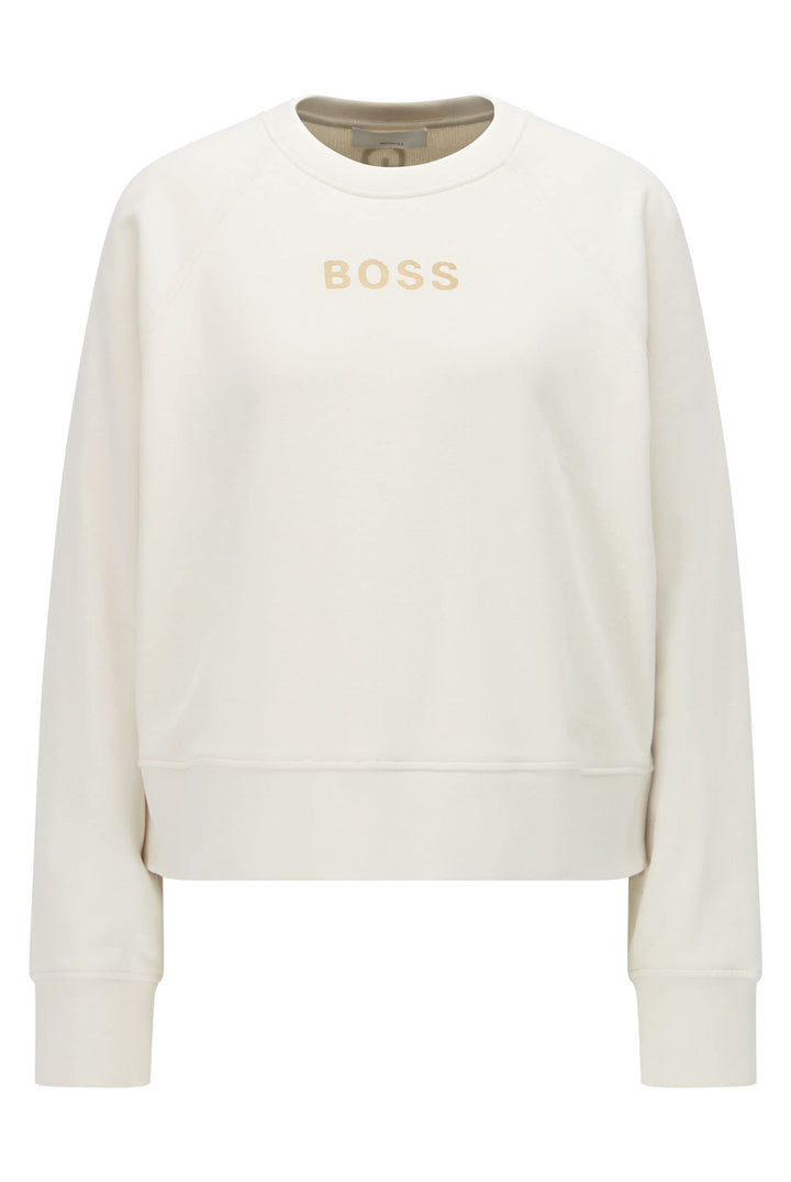 BOSS Damen C_elia_Gold Sweatshirt L Open White118, L Open White118