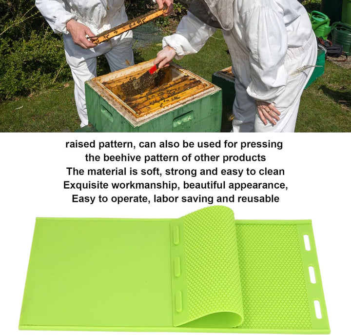 Bienenwachs-Pressblatt,Bienenwachs-Grundlagen-Pressform, 2 Stück 5.4 mm Silikon-Bienenwachs-Blatt-Fo