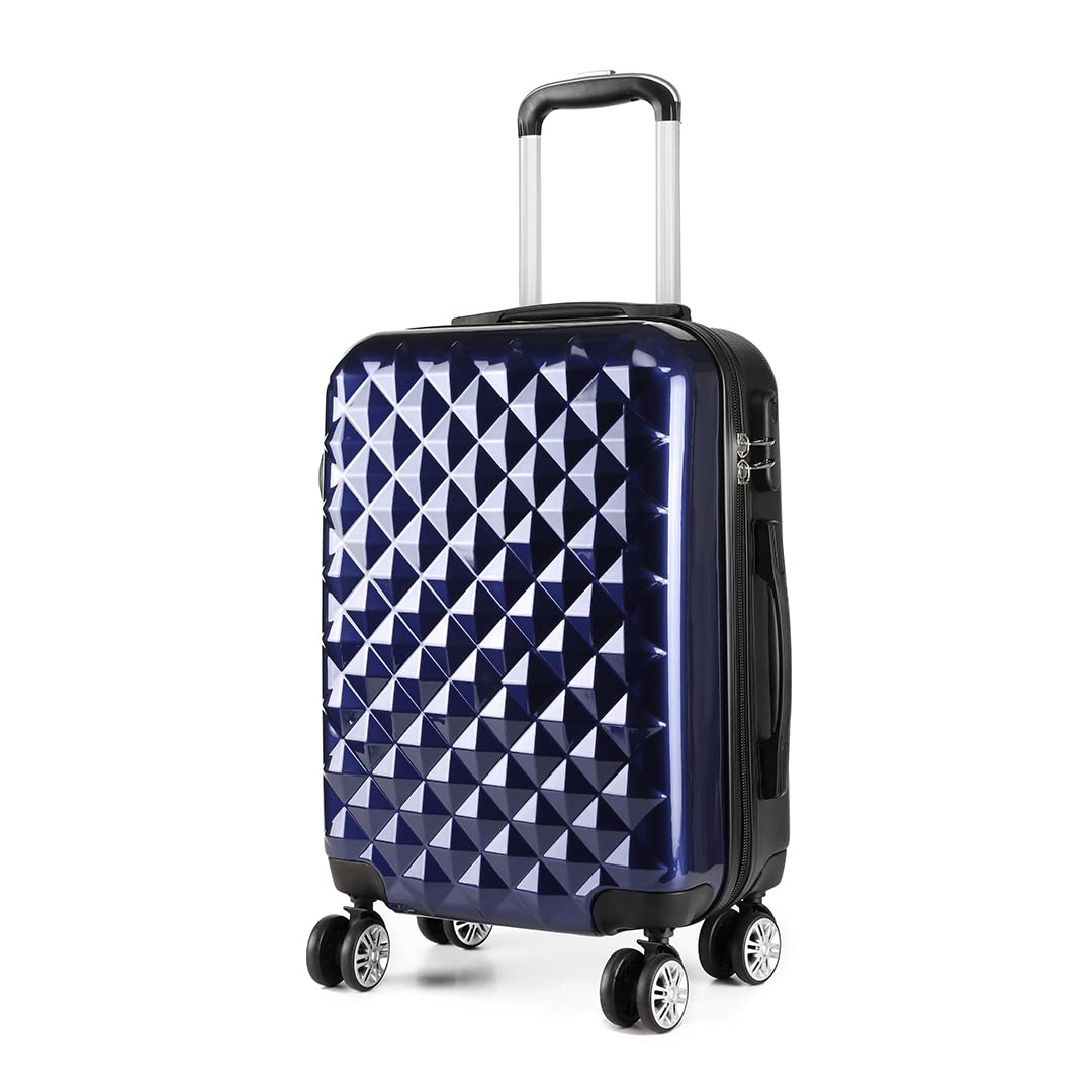 KONO Kabinenkoffer Handgepäck Reisekoffer Dunkelblau-upgrade S, Dunkelblau-upgrade S
