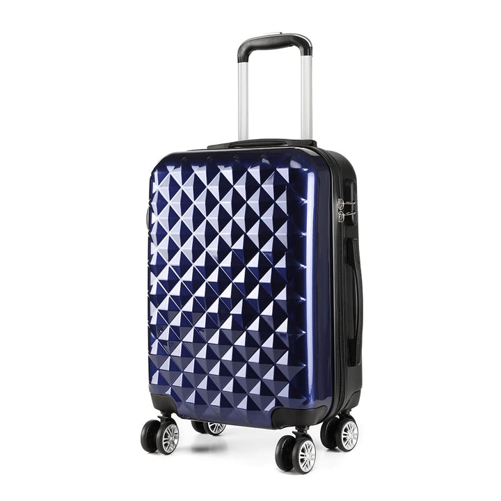 KONO Kabinenkoffer Handgepäck Reisekoffer Dunkelblau-upgrade S, Dunkelblau-upgrade S