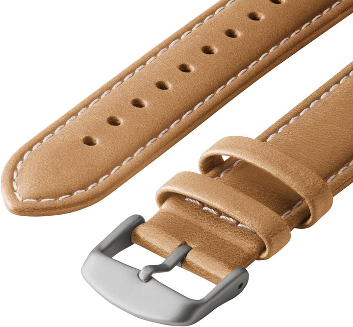 Archer Watch Straps - Uhrenarmbänder aus Hochwertigem Genarbtem Leder für Apple Watch Kamelfarben/Na