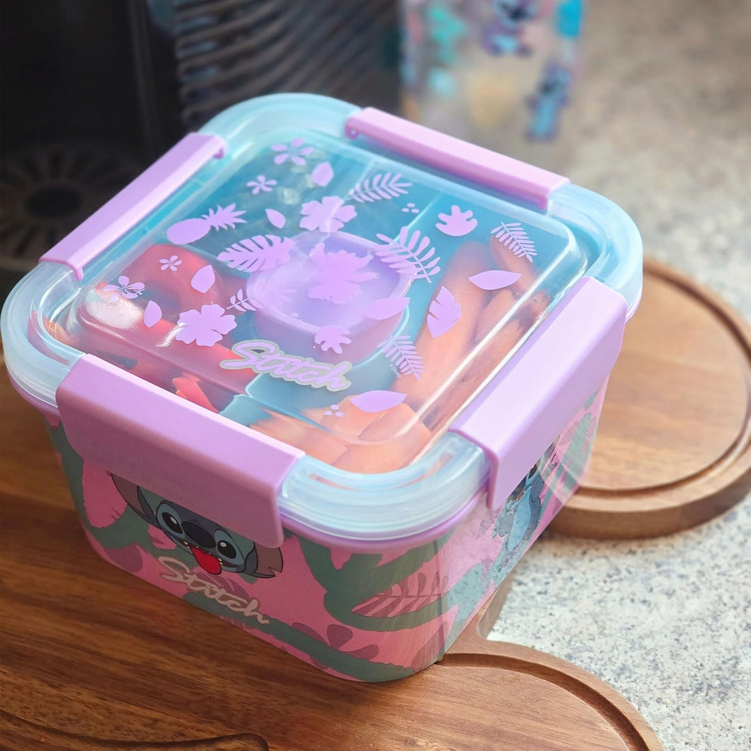 Elbenwald Bento Lunchbox - Motive wie Lilo & Stitch, Harry Potter, Minecraft & viele mehr 17 x 10 x