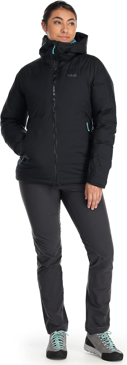Rab Valiance Jacket Women 36 Schwarz (Aquamarin), 36 Schwarz (Aquamarin)