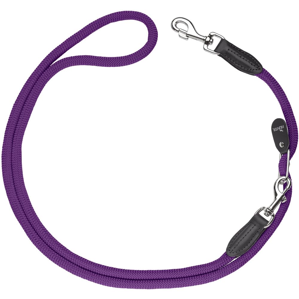 HUNTER FREESTYLE Vario-Leine für Hunde, robust, wetterfest, 1,0 x 260 cm, violett violett 1,0 x 260