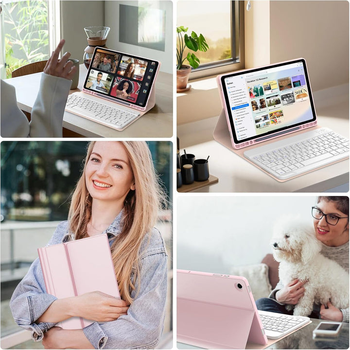 IVEOPPE Tastatur Hülle für Samsung Galaxy Tab А9 Plus 11 Zoll, [QWERTZ Deutsches], Bluetooth Abnehmb