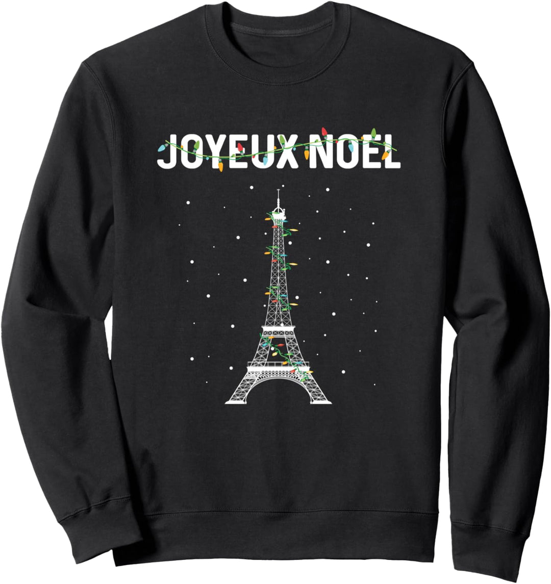 Joyeux Noel Französischer Paris Eiffelturm Weihnachten Sweatshirt