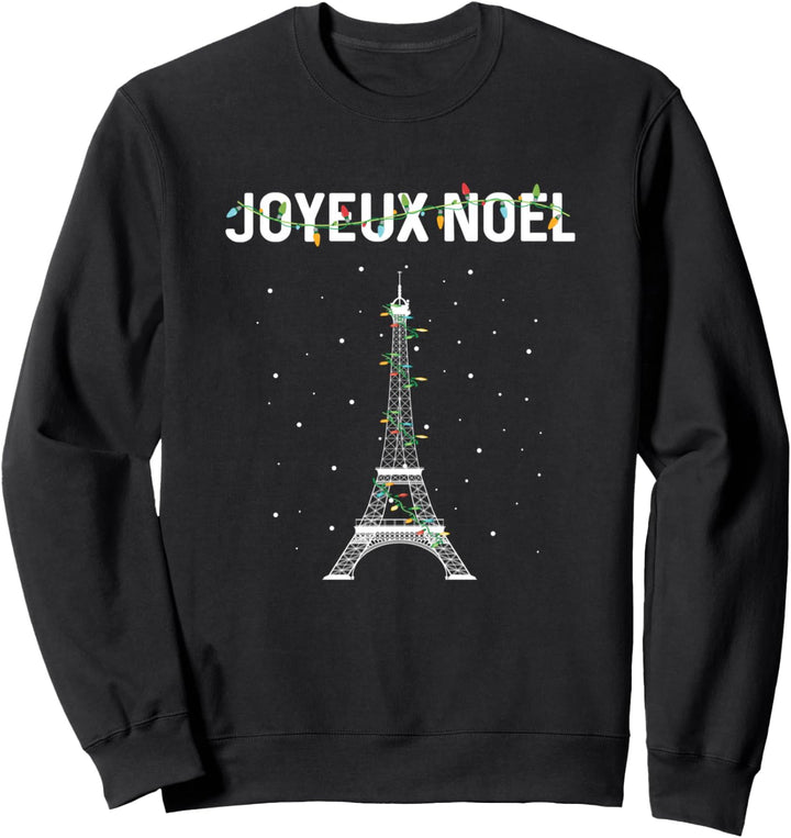 Joyeux Noel Französischer Paris Eiffelturm Weihnachten Sweatshirt