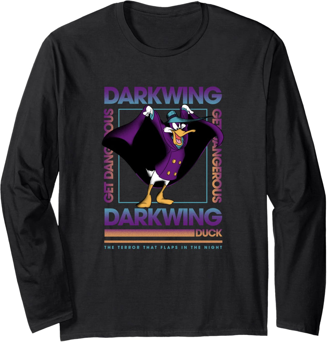 Disney Darkwing Duck Get Dangerous Square Langarmshirt