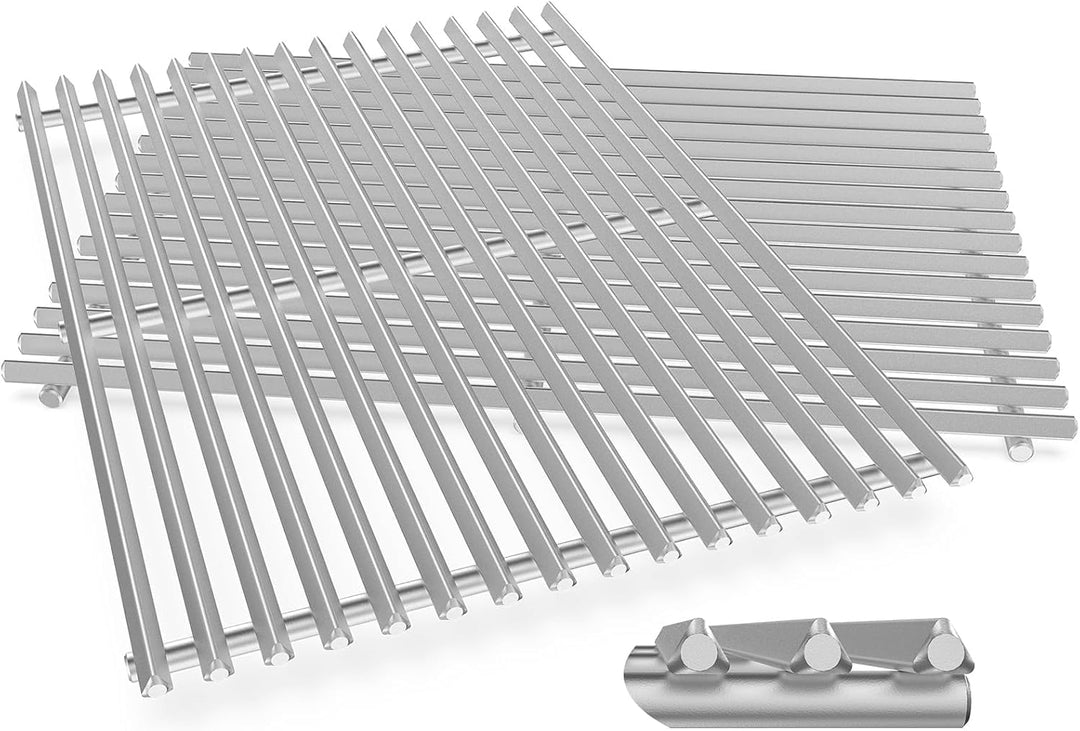QuliMetal 47,6 x 33,7cm Edelstahl Grillroste 66095 für Weber Genesis II E-310, Genesis II LX E-340/S