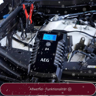 AEG Automotive 10618 Mikroprozessor-Ladegerät für Auto Batterie LD 8.0, 8 Ampere für 12/24 V, 7-HF L